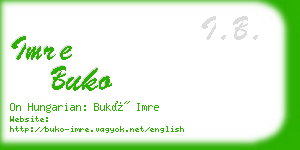 imre buko business card